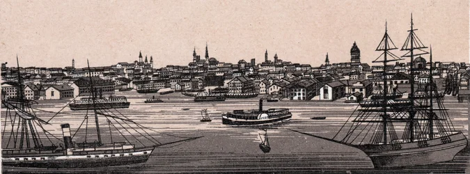 Baltimore, United States: General View. in “The World Illustrates 168 Views” Undated (late 19th century)
