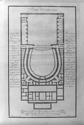 Basement plan of the Teatro alla Scala in Milan ca. 1776-1778
