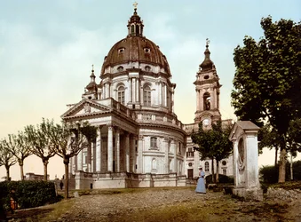 Basilica of Superga in Turin (Italy) in 1890