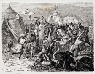 Battle of Mount Cassel - in Histoire de France populaire by Henri Martin, Jouvet, Paris, T.1