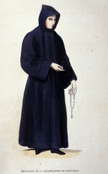 Benedictine of the Congregation of Saint Maur (engraving from an album on religious orders, Paris)