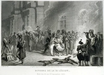 Bivouac of the XI Legion - Night from 22 to 23 December 1830