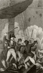 Blackbeard Boarding the Pearl, Commanded by Lieutenant Maynard
