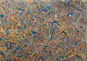 Book decorative end papers Paper marbling