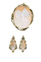 Brooch and matching earrings