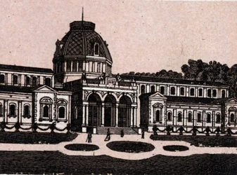 Budapest, Hungary: View of the Thermal Baths on the Isle Margaret. in “The World Illustrates 168 Views” Undated (late 19th century)