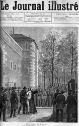 Campi, the murderer of the Rue du Regard - “The execution of the murderer Michel Campi, on the Place de la Roquette, 30 April 1884 - guillotine” - engraving in “Le Journal illustré” of 1884