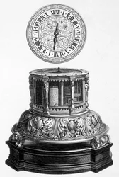 Cabinet Clock from the Valois Period - Engraving