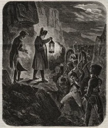 Campaign of Prussia and Poland: Emperor Napoleon I on the Eve of the Battle of Jena-Auerstedt 14/10/1805 - The Emperor Napoleon I the Night Before the Battle of Jena-Auerstedt Against Prussian Army on 14 October 1805