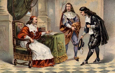 Cardinal Jules Mazarin (Giulio Raimondo Mazzarino or Mazarino) (1602-1661) received John the Baptist Colbert (1619-1683)