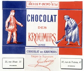 Chocolate of the Kroumirs. Advertising label