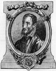 Christophe Plantin, Antwerp Printer of French Origin. 19th Century Engraving