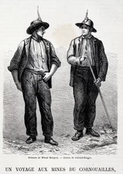 Coal mines in England: 2 miners from Wheal Margery, “Tour du Monde”