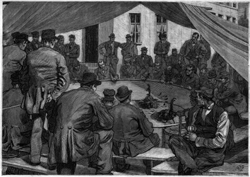 Cockfighting in Belgium in 1888 in 