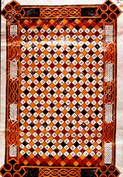 Commemorative maze. Page covered with a digital maze. Miniature of Florentius from the manuscript “Moralia in Job” of the Abbey of Valeranica (San Pedro de Berlanga in Castile), with commentaries by Pope Gregory I (540-604), 9th century. Madrid, National