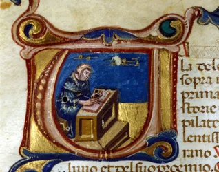 Copyist Monk in His Scriptorium, Illuminure