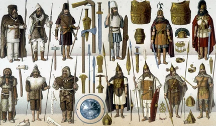 Costumes, Armor and Weapons of Barbarian Warriors