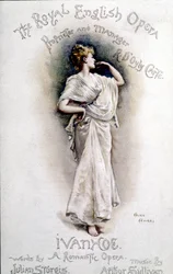 Cover of the program of the opera Ivanhoe (after Walter Scott) by British composer Arthur Sullivan (1842-1900) January 31