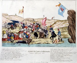 Defeat of counter-revolutionaries, commanded by the Peer Condé, in Alsace, late 18th century