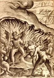 Description of hell after a 17th century work