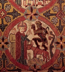 Detail of an Embroidery Depicting the Temptation of Saint Martin