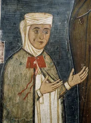 Devout Saramalyna Anastasia in 14th century clothes