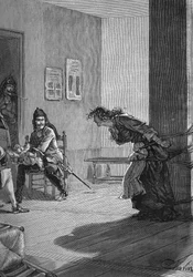 Dragonnades (1685-1686) - torture of a Protestant family: king
