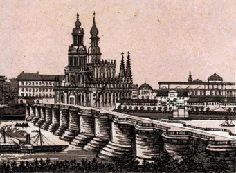 Dresden, Germany: view of the Augustus Bridge