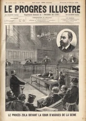 Dreyfus case: Emile Zola at the seine court for the trial of Alfred Dreyfus