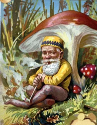 Dwarf or farfadet smoking the pipe
