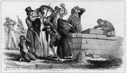 Eclipse lovers: the population of Paris observing the solar eclipse of September 7