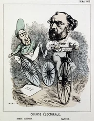 Election race for bike: Emile Ollivier and Bancel