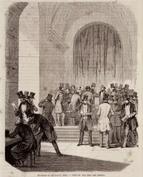 Elections of 23 April 1848: voting room in a section - in “Contemporary popular history”