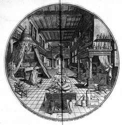 Engraving of the “Amphitheatrum sapientiae aeternae” (Amphitheatre of eternal wisdom)