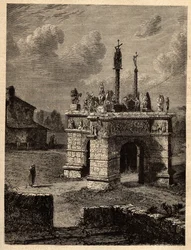Finistere - Brittany - Le Calvaire de Pleyben - Pleyben Parish Close - Engraving in 