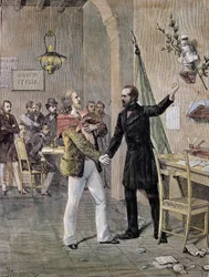 First meeting between Giuseppe Garibaldi and Giuseppe Mazzini in Marseille in 1833