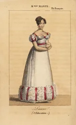 French Actress Louise-Charlotte-Theophile-Delphine Escoffie as Laure in the Play 