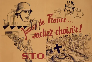 French propaganda poster for STO, 1943