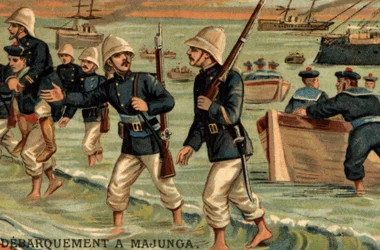 French troops landed in Majunga in Madagascar in 1895
