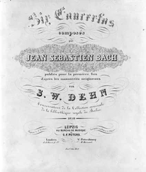 Frontispiece of the Score of the Six Concertos by Johann Sebastian Bach