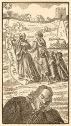 Frontispiece from the Second Part of The Pilgrims Progress From This World, To That Which Is To Come by John Bunyan (1628-1688)