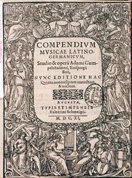 Frontispiece of Compendium of Music