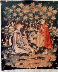 Gallant scene, the gift of the heart