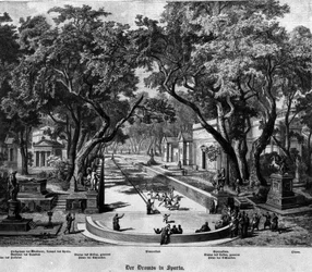 Games in Sparta (Greece) in Antiquity. 19th century engraving.