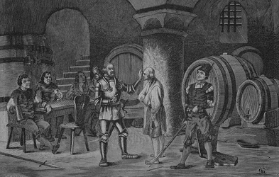 German Peasants War: Goetz von Berlichingen in the Monastery to Amorbach