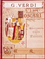 Giuseppe Verdi: Cover of the sheet music for piano of the opera 
