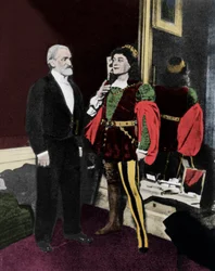 Giuseppe Verdi and Victor Maurel (in Iago) in February 1887 at the Scala in Milan After the Premiere of Otello