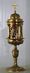 Gold copper ciborium