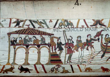 Harold is Sent by King Edward the Confessor to Normandy (Detail of the Tapestry of Bayeux)