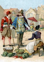 Henry IV King of France (1553-1610) in his walks in Paris